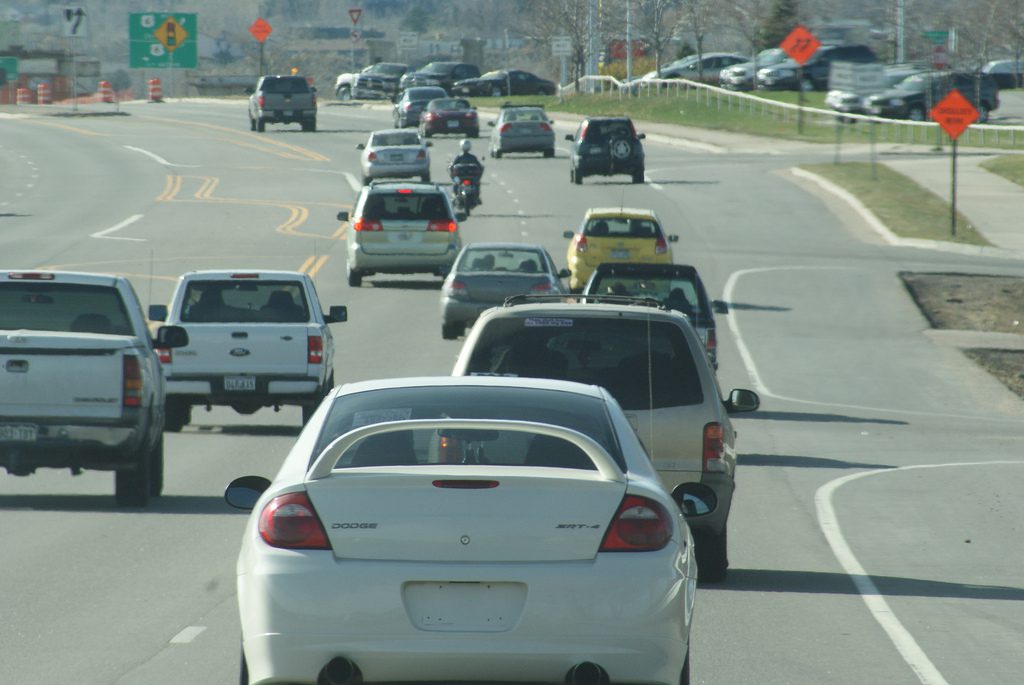 cars on road